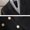Fashion Women Blazer Ladies Fall Winter Black Red White Long Sleeve Double Breasted Slim Female Jackets Coat