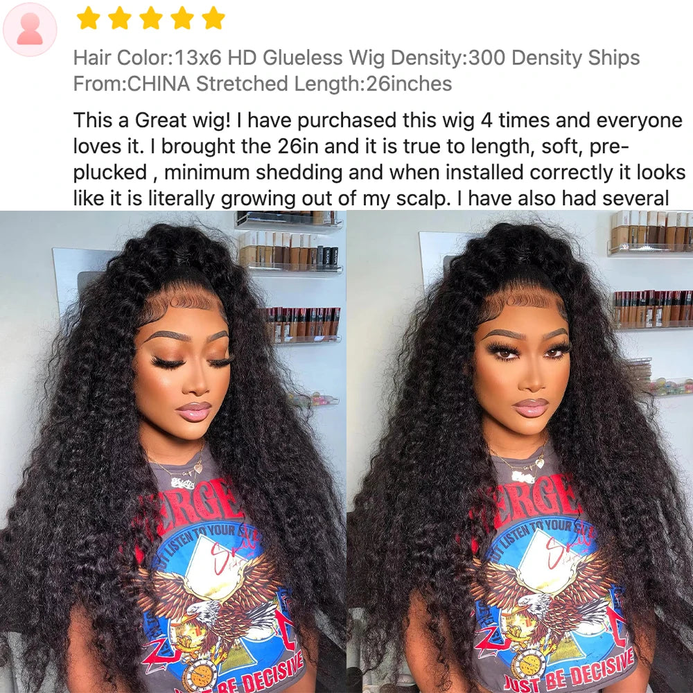 400 Density Lace Wig Human Hair Wear and Go Glueless Deep Water Wave Curly Human Hair Full Head Hd Lace Frontal Pre Plucked Wigs