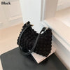 Canvas Wrinkle Bag for Women Shoulder Bags Pleated Bubbles Handbags Padded Casual Underarm Quilted Bag Tote Cloud Bag