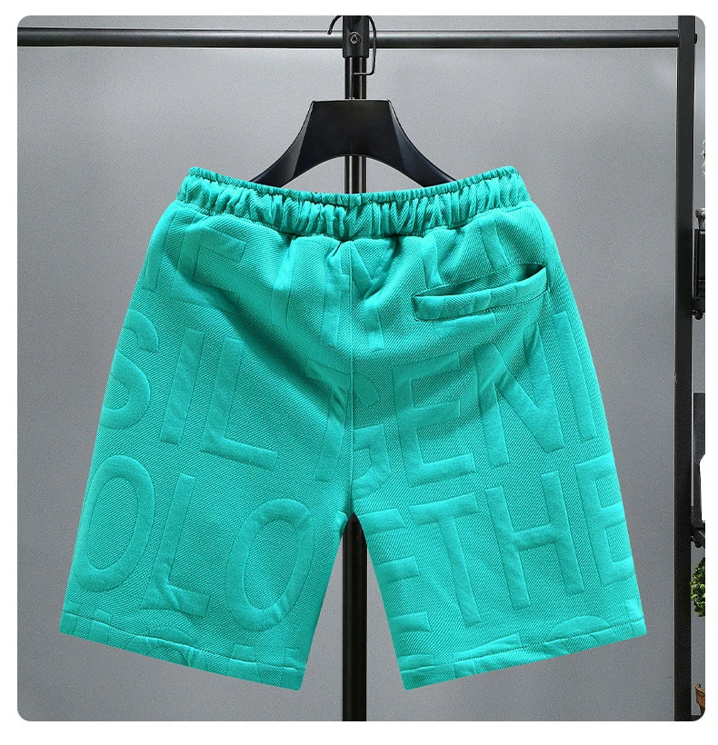 Neue Mode gestrickte Shorts Herren Bequemer elastischer Bund Kleidung Männliche atmungsaktive kurze Hosen Übergröße