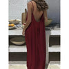 New Arrival Women's Strapless Backless Long Loose Home Dress Comfortable Sleepwear Casual Maxi Dress