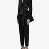 TWOTWINSTYLE Solid Spliced Bowknot Hollow Out Blazer For Women Notched Collar Long Sleeve Tunic Temperament Blazers Female New