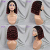 10-16 Inches 200% Density Water Wave Bob Human Hair Wigs  Short Deep Curly Brazilian Remy Human Hair Wigs for Black Women