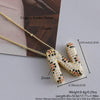 MHS.SUN Neue Leopard Bubble Buchstabenkette Vergoldet Chunky Bubble Zirkon 26 Initialen Anhänger Halskette Frauen Modeschmuck