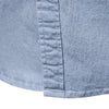 AIOPESON Autumn New Cotton Men's Denim Shirt Solid Color Single Pocket Casual Long Sleeve Shirt Autumn Jeans Shirt for Men
