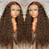 Deep Wave Frontal Wig 13x6 Hd Lace 30 Inch Chocolate Brown 13x4 Curly Lace Front Human Hair Water Wave Brazilian Wigs For Women