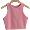 2023 Summer Fashion Women Sexy Slim Tops O-neck Sleeveless Double Nylon Ladies Good Quality Tank Tops 6 Colors