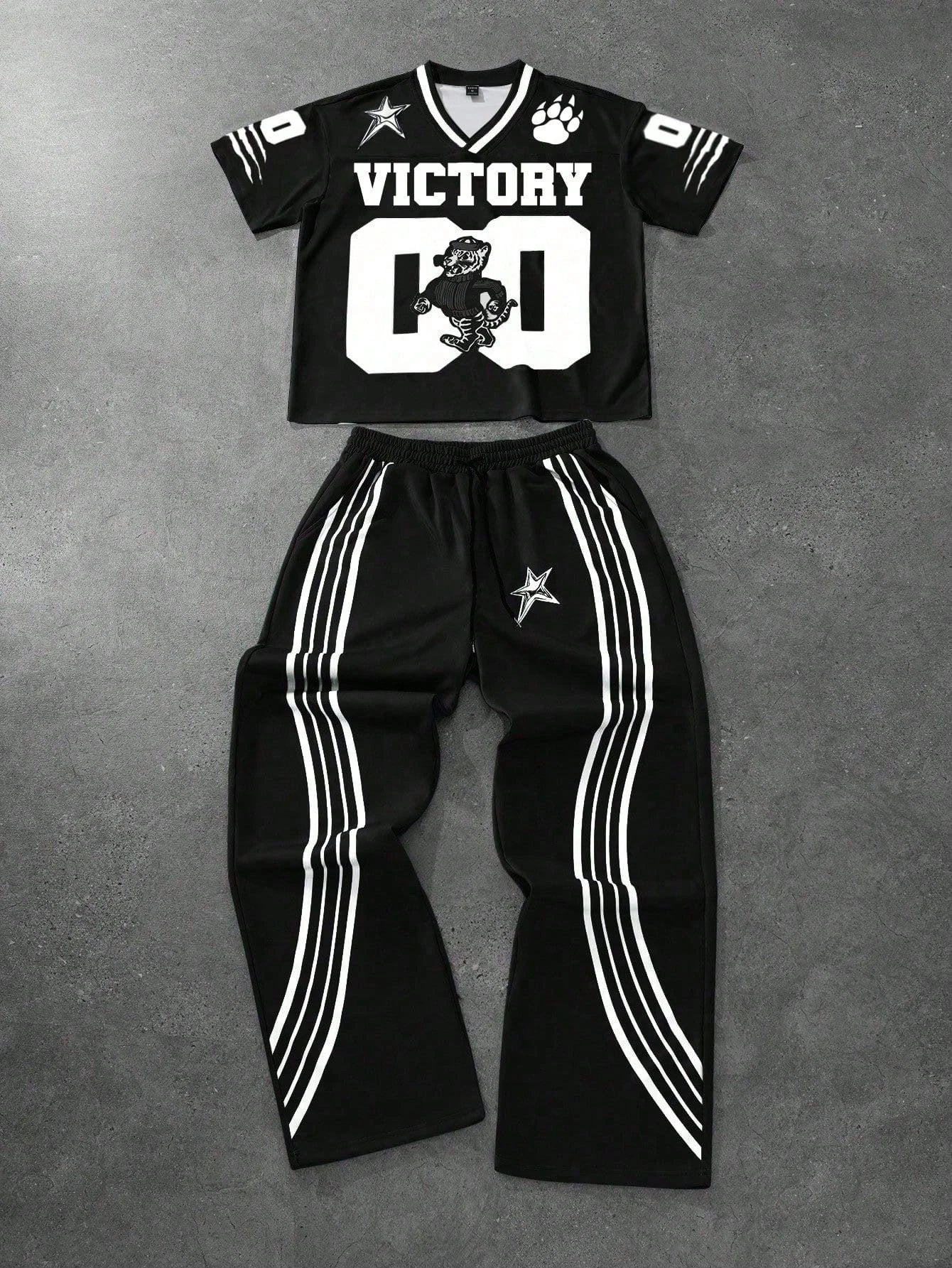 2026 Summer Men's And Women's Short Sleeved Pants 2-Piece Set With Letter Printing Simple Quick Drying T-Shirt Pants Casual Set