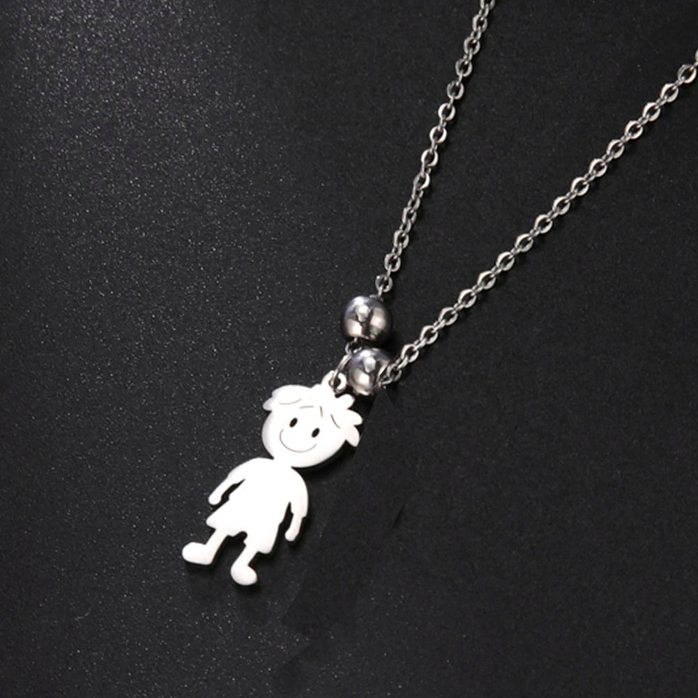 Couple Friend Personalized Necklace Custom Chain Name Mother Father Family Gift For Women Men Stainless Steel Pendant Jewelry