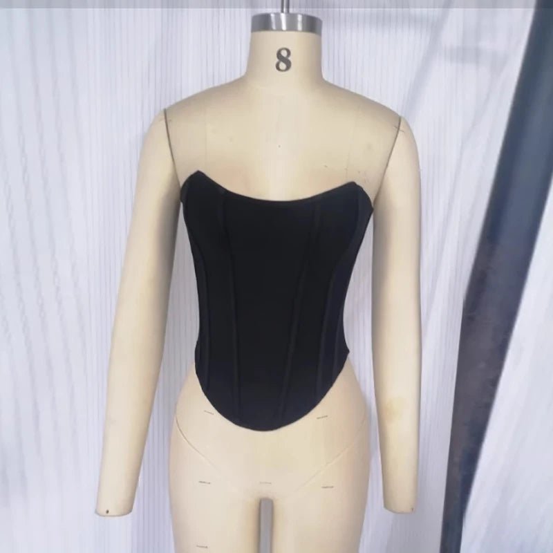 Giyu Sexy Camis Bandage Lace Up Corset Crop Tops Women 2025 Summer Elegant White Camisole Off Shoulder Backless Blusas Femme
