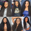 Mongolian Afro Kinky Curly Human Hair Bundles With Closure Deep Curly Hair Weave Bundles With Frontal Closure Hair Extensions
