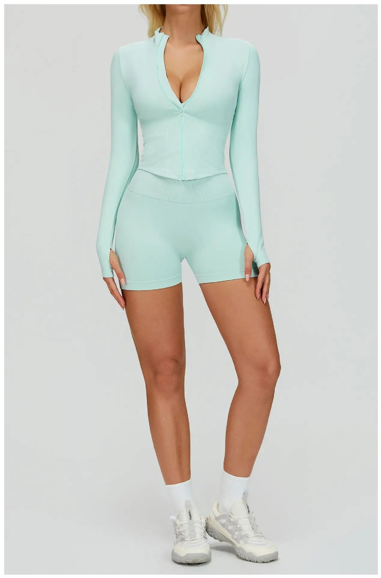 SWELTERING 2/3PCS Seamless Yoga Set Gym Clothes Sportswear Fitness Suits Women Workout Bra Crop Top Long Sleeve Sports Suits
