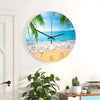 Lustige Frosch Acryl Wanduhr Strand Seestern Schallplatte Marmor Katze Retro Wanddekoration Uhren für Wohnzimmer Schlafzimmer Büro Zuhause