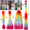 S-noilite Box Braiding Haar vorgedehnt Ombre Jumbo Braids Synthetisches Flechthaar Rot Pink Blau Grau 24 Zoll Haarverlängerungen