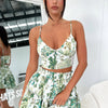 Women's Floral Cami Top And Ruffle Hem Skirt 2pcs Set，back to school，wedding guest dress women