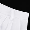 Clacive Summer White Linen Two Piece Set For Women 2023 Fashion Sleeveless Tank Top New In Matching High Waist Wide Pants Set
