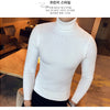 Mens Turtleneck Sweaters Winter Warm Knit Pullover Korean Cotton Solid Color Casual Slim Sweater Male Clothing Bottoming Shirt