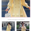 Plus Size 2024 Autumn/Winter New Style French Vintage Tweed Large Lapel Woolen Overcoat Long Sleeve Double Row Button Overcoat