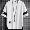 Hip Hop Loose Mens Streetwear T-shirts Casual Classic 2024 Summer Short Sleeves Black White Tshirt Tees Plus Oversize 5XL 6XL