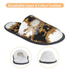 Custom Queen Of Absolutely Everything Gold Baroque Soft Memory Foam House Slippers Women Comfy Warm Anti-skid Sole Slipper