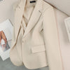 Women Blazer Ladies Red Green Beige Black Solid Female Business Work Wear Slim Formal Jacket Coat For Autumn Winter