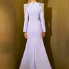 HIGH STREET Newest Fashion 2025 Designer Party Vestido Women's Diamonds Beaded Split Long Maxi Dress