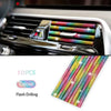 10 Stücke Diamant Auto Klimaanlage Outlet Streifen Bohrer U Form Strass Clip Dekoration Glänzende Kristall Trim Streifen Auto Zubehör