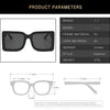 2024 Fashion Oversized The Letter B Square Luxury Trend Sunglasses Women Men Retro Rectangle Sunglasses Gafas De Sol UV400