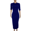 European and American women's fashion white stripe dress