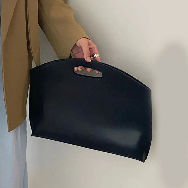 Damenhandtasche, neue Aktentasche mit großem Fassungsvermögen, modische, vielseitige Pendler-Tasche, Leder-Aktentasche, Umschlag-Clutch-Tasche