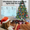 Christmas Tree with 300 Lights Artificial Xmas Tree with 360 Rotation Design LED Warm Multicolor Lights Xmas Tree Holiday Decor
