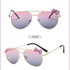 Kids Cute Sunglasses Metal Frame Children Sun Glasses Fashion Girls Outdoor Cycling Goggles Party Eyewear Photography Supplies