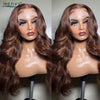 13X6 Ginger Blonde Lace Front Human Hair Wigs Red Burgundy 13x4 Body Wave Transparent HD Lace Frontal Wig Brown Lace Front Wig