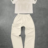 2026 Summer Men's And Women's Short Sleeved Pants 2-Piece Set With Letter Printing Simple Quick Drying T-Shirt Pants Casual Set