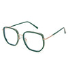Ultraleichte Blaulichtfilter-Brille für Mädchen, Retro-Grüner Rahmen, schlichte Brille, Blaulichtfilter, transparente Brille für Damen
