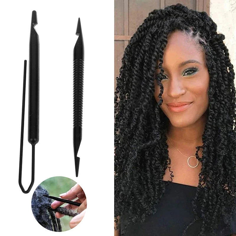 Double-ended Dreadlocks Crochet Metal Loc Interlocking Tool Loc Maintenance Retightening Tool Hair Braid Craft Locking Hooks