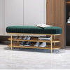 Shoes Rack with Soft Velvet Seat Cushion Shoe Bench Storage Entrance Living Room Furniture Space Saving