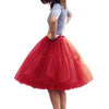 Multi-layer Tulle Tutu Skirts Fuchsia 6 Layers Fluffy Petticoat Underskirt Princess Ball Gown Women Halloween Party Skirt