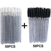 HIJOYSEEN 100 Pcs Makeup Brushes For Lip Eyebows Eyelash Shining Mascara Wands Applicators False Lashes Beauty Tools