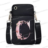 Damen Kuriertasche Kleine Handtasche Umhängetasche Geldbörse für Handy Sakura 26 Alphabet-Druck Münzgeldbörse Damen Kartenhalter