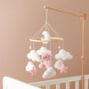 Baby-Kinderbett-Mobile-Rassel-Spielzeug 0-12 Monate Säugling Weicher Filz Teddy Samt Rosa Bär Bettglocke Hängendes Spielzeug Halterung Babybett Mädchen Spielzeug