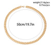 KunJoe Simple Cuban Chain Necklace for Men Gold Color/Black Metal Aluminium Chain On The Neck Choker Jewelry Party Male DIY Gift