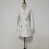 Women Elegant Blazer Solid Double Breasted Backless Long Sleeve Thin Slim Blazers Office Lady Fashion Suits