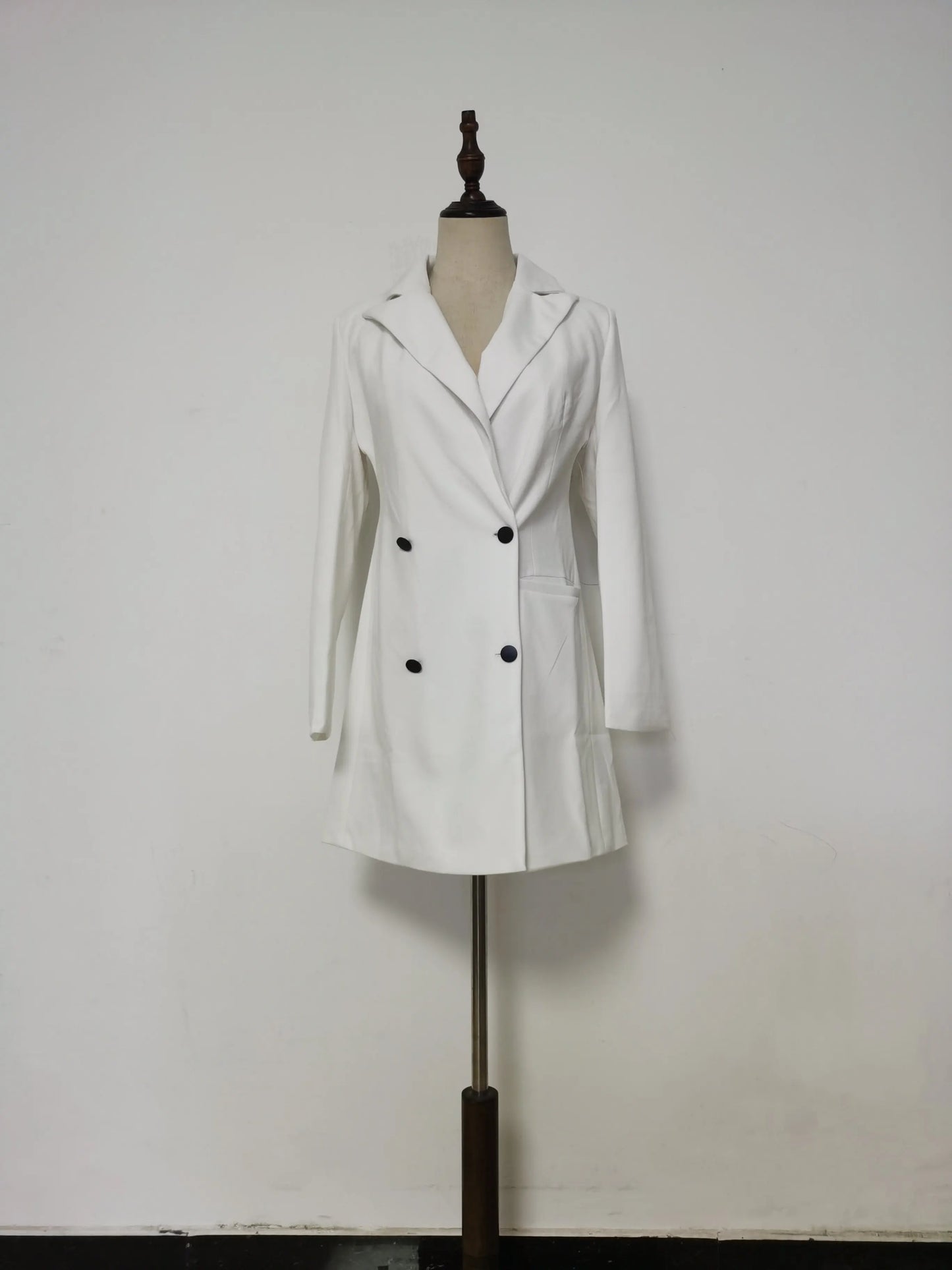 Women Elegant Blazer Solid Double Breasted Backless Long Sleeve Thin Slim Blazers Office Lady Fashion Suits