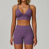 SWELTERING 2/3PCS Seamless Yoga Set Gym Clothes Sportswear Fitness Suits Women Workout Bra Crop Top Long Sleeve Sports Suits