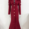 HIGH STREET Newest Fashion 2025 Designer Maxi Dresses Women's Long Sleeve Stunning Flowers Appliques Beaded Long Dress