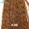 Crochet Braids Echthaar vorgeflochten Boho Box Braid Häkelzöpfe Echthaar vorgeflechtet mit lockigen Enden 100 Strähnen Farbe 30 27