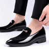 Herren Party Schuhe Schwarz Luxus Herren Formelle Lederschuhe Slipper Lackleder Business Casual Schuhe Loafer Große Größen Zapatos