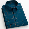 Men's Print Shirt Autumn Spring Long Sleeve Thin Non Iron Fashion Business Causal Social Anti-wrinkle Plaid Slim Fit Chemise Hom