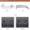 Men Blue Light Blocking Reading Glasses Women Dimond Cutting Rimless Eyeglasses Frame Anti Fatigue Hyperopia Presbyopic Eyewear